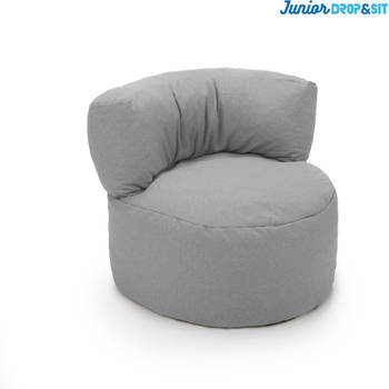 Blokker Parya - Zitzak Stoel Junior - Grijs - 70 x 50 cm - Kinderstoel met Vulling voor Binnen aanbieding