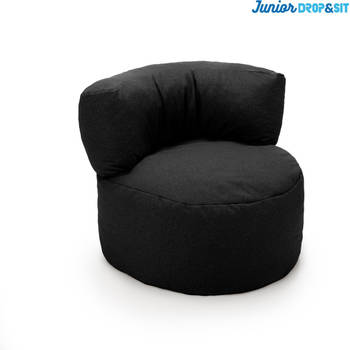 Parya - Zitzak Stoel Junior - Zwart - 70 x 50 cm - Kinderstoel met Vulling voor Binnen