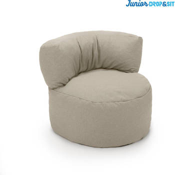 Blokker Parya - Zitzak Stoel Junior - Beige - 70 x 50 cm - Kinderstoel met Vulling voor Binnen aanbieding