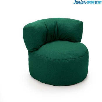 Parya - Zitzak Stoel Junior - Donker Groen - 70 x 50 cm - Kinderstoel met Vulling voor Binnen