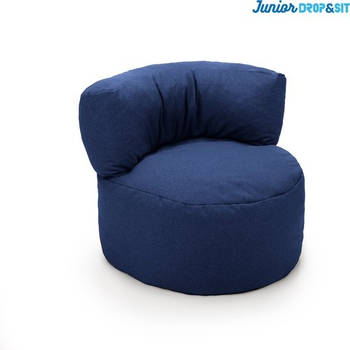 Parya - Zitzak Stoel Junior - Donker Blauw - 70 x 50 cm - Kinderstoel met Vulling voor Binnen