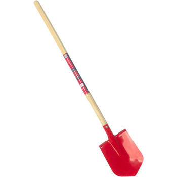Synx Tools Kinderschopje Mini Spade rood - Kinderspade - Buitenspeelgoed - Tuinierspeelgoed - Inclusief Steel 75cm