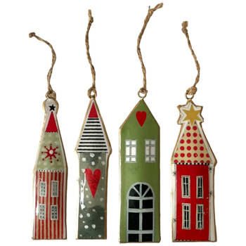 Maison dabri decoratieve hangers ‘houses gina’ set van 4