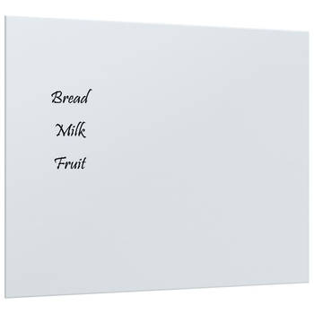 The Living Store Magneetbord - Wit - 50 x 40 cm - Droog-uitwisbaar - Duurzaam gehard glas - Multifunctioneel