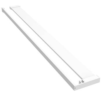 The Living Store Douche Wandschap - Wit - 100 x 15.5 x 3 cm - Aluminium - Voor 6mm/8mm/10mm glas - Draagvermogen meer