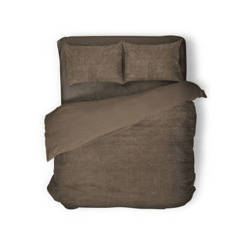 Eleganzzz Dekbedovertrek Teddy Pluche - taupe 240x200/220cm