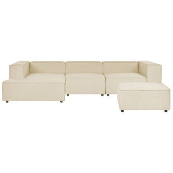 Beliani APRICA - Modulaire Sofa-Beige-Linnen