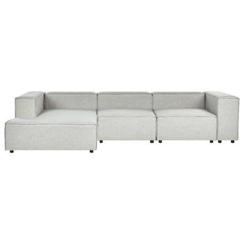 Beliani APRICA - Modulaire Sofa-Grijs-Linnen