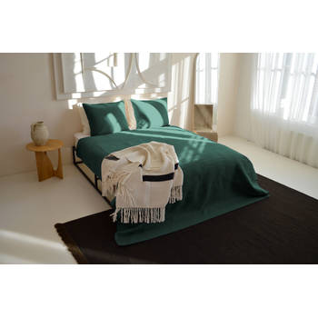 Zydante Home® Bedsprei Incl. 2 Hoezen -Dark Green Rope - 220x240 cm + 2 * 60x70 cm