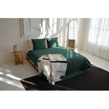 Zydante Home® - Bedsprei Incl. 2 Hoezen - 220x240 cm + 2 * 60x70 cm kussenslopen - Donkergroen