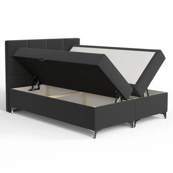 Springcrest® Luxe Boxspringset met Opbergruimte - Bed - 180x200 cm - Antraciet