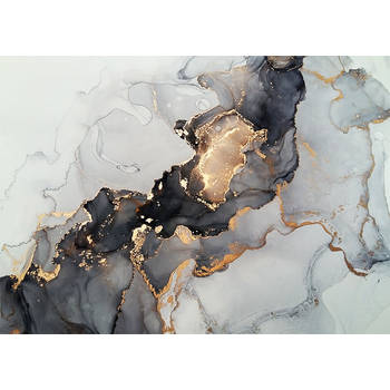 Inductiebeschermer - Abstract Marmer - 95x55 cm