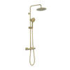 Luzzo® PVD Regendouche Brushed Brass met thermostaatkraan - 25cm