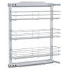 The Living Store Draadmand Uittrekbaar - Keuken - 47 x 15.5 x 55.5 cm - Zilver - Gegalvaniseerd - 3 lagen