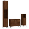 The Living Store Badmeubelset Bruineiken - Wastafelkast 80 x 33 x 60 cm - Staande kast 30 x 30 x 100 cm - Staande kast