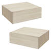 ML-Design 2-delige set nachtkastje hangend met 1 lade, Sonoma eiken, 46x30x15 cm, hout, greeploos