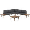 Beliani CORATO - Loungeset-Grijs-Acaciahout