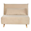 Beliani SETTEN - Slaapbank-Beige-Fluweel