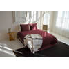 Zydante Home® Bedsprei Incl. 2 Hoezen -Bordeaux Rood Flowers - 220x240 cm + 2 * 60x70 cm