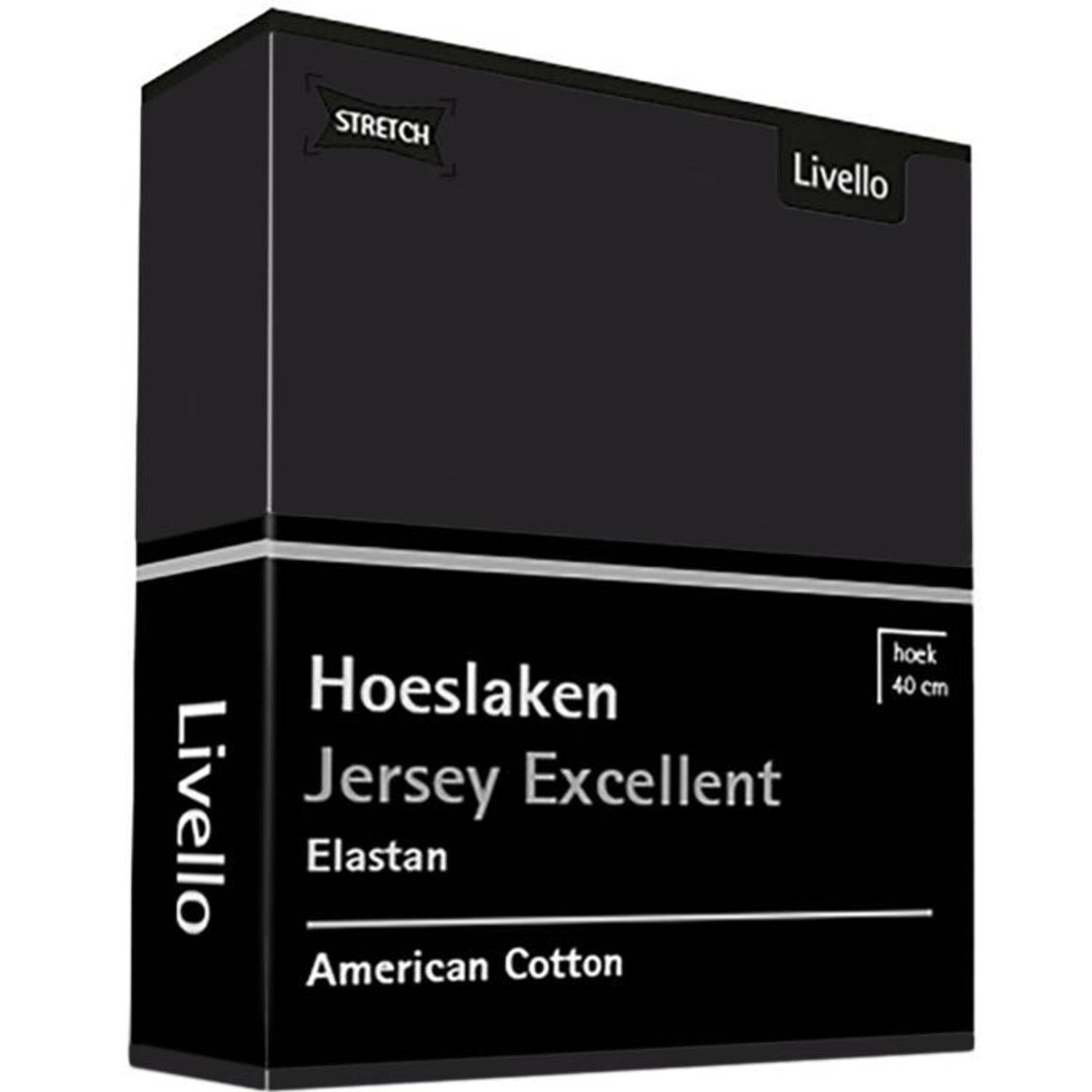 Livello Hoeslaken Jersey Excellent Black 250 gr 80x200 t/m 100x220