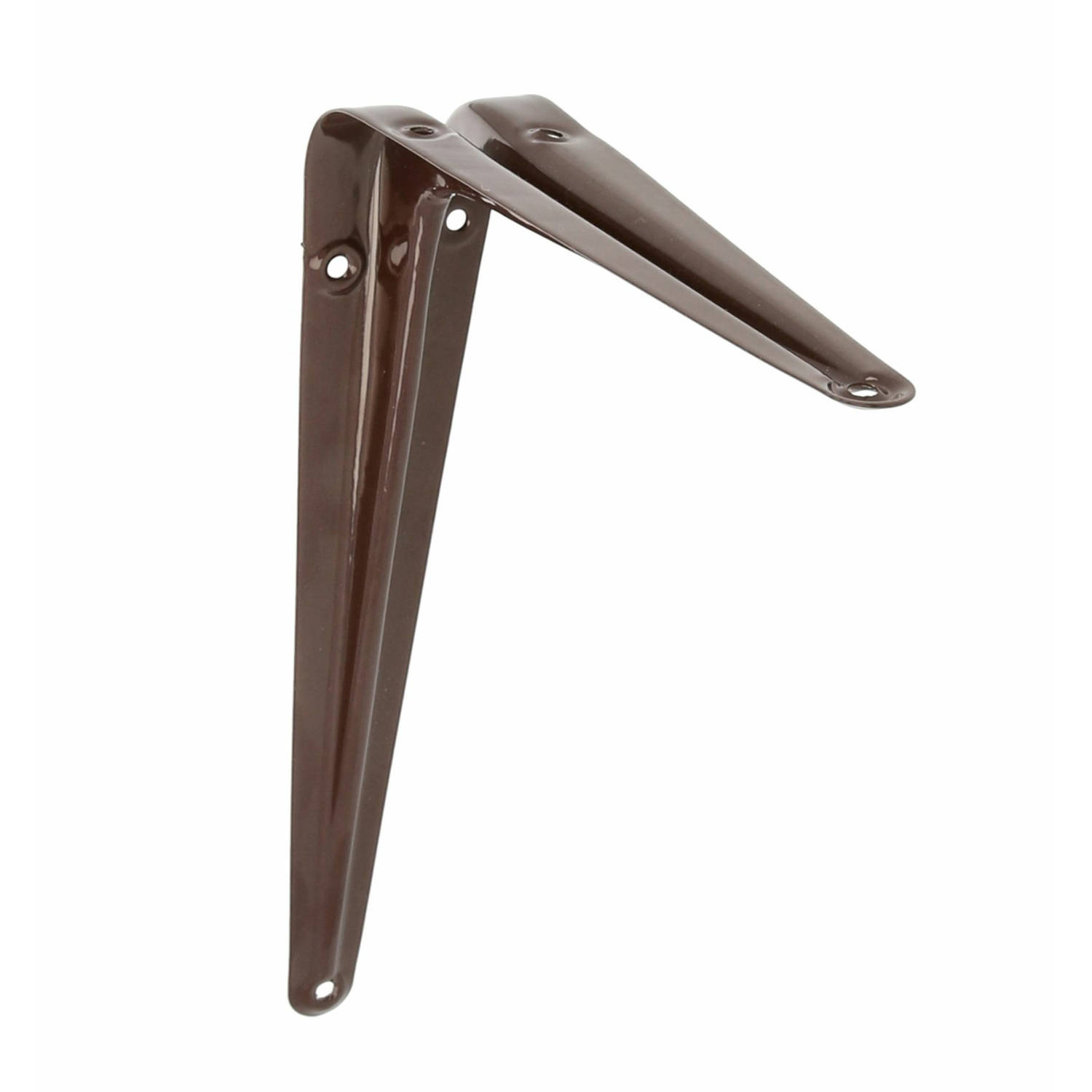 AMIG Plankdrager/planksteun van metaal - gelakt bruin - H250 x B200 mm