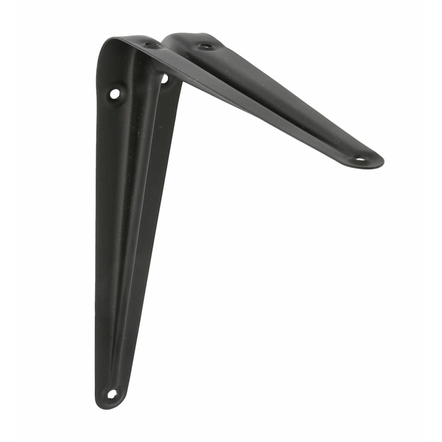 AMIG Plankdrager/planksteun van metaal - gelakt zwart - H225 x B200 mm