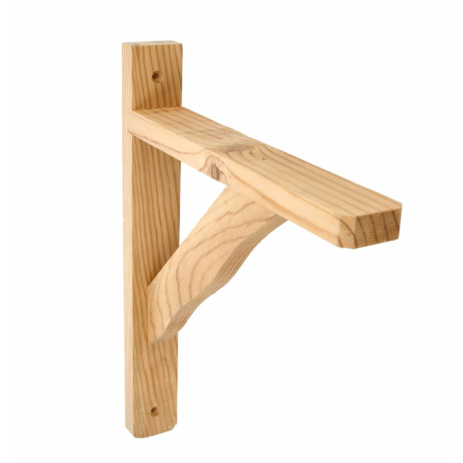 AMIG Plankdrager/planksteun van hout - lichtbruin - H320 x B280 mm - boekenplank steunen - tot 105 kg