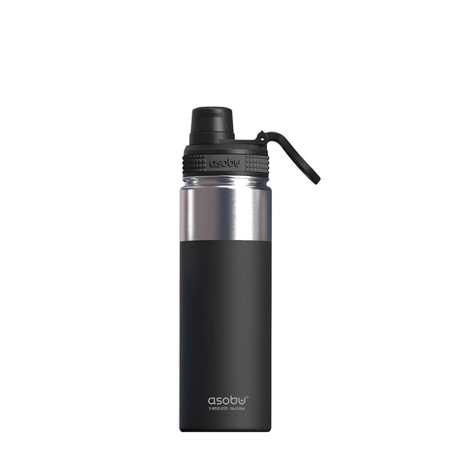 Asobu Alpine Flask Bottle - zwart - 0.53 L