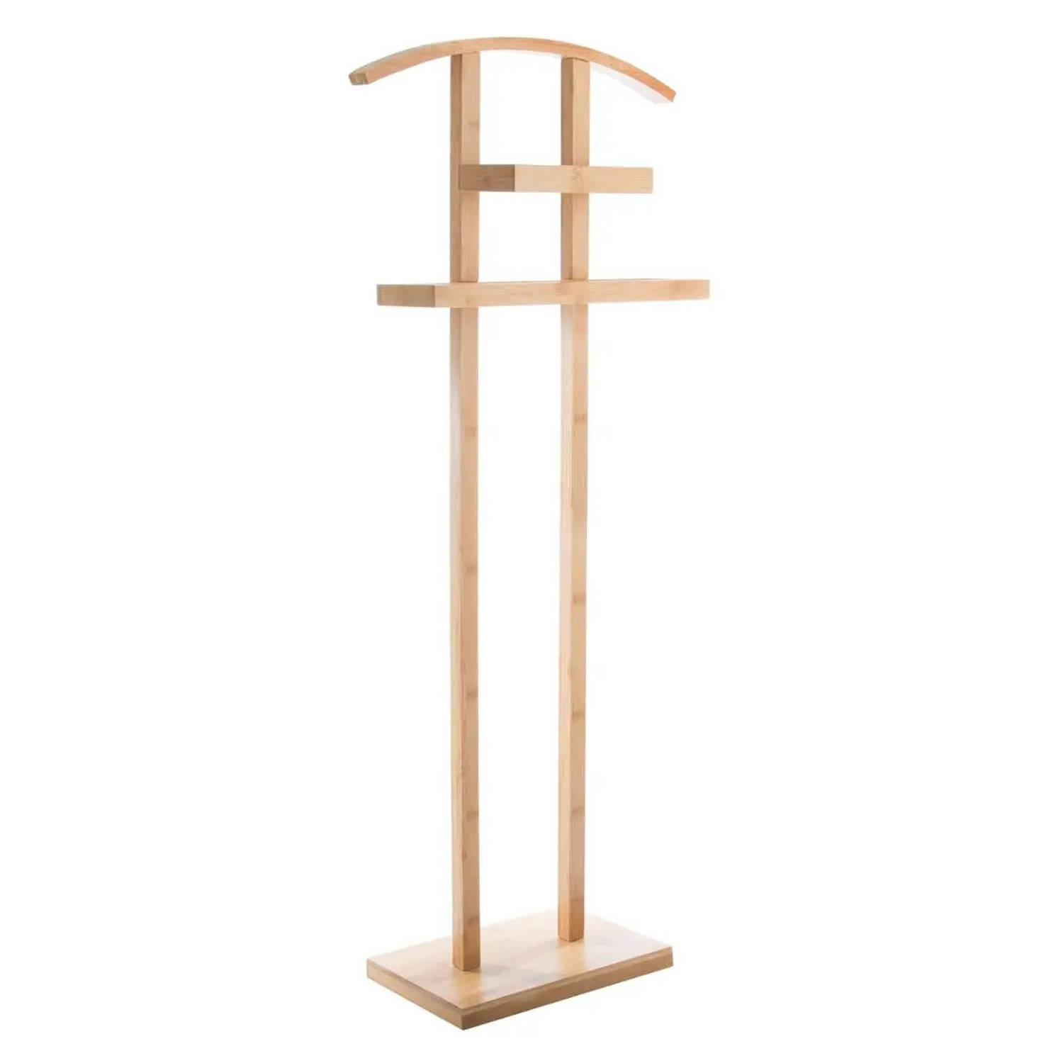 5Five Kledingrek Dressboy Colbert-jas hanger staand model bamboe hout lichtbruin 44 x 22 x 113 cm Kl