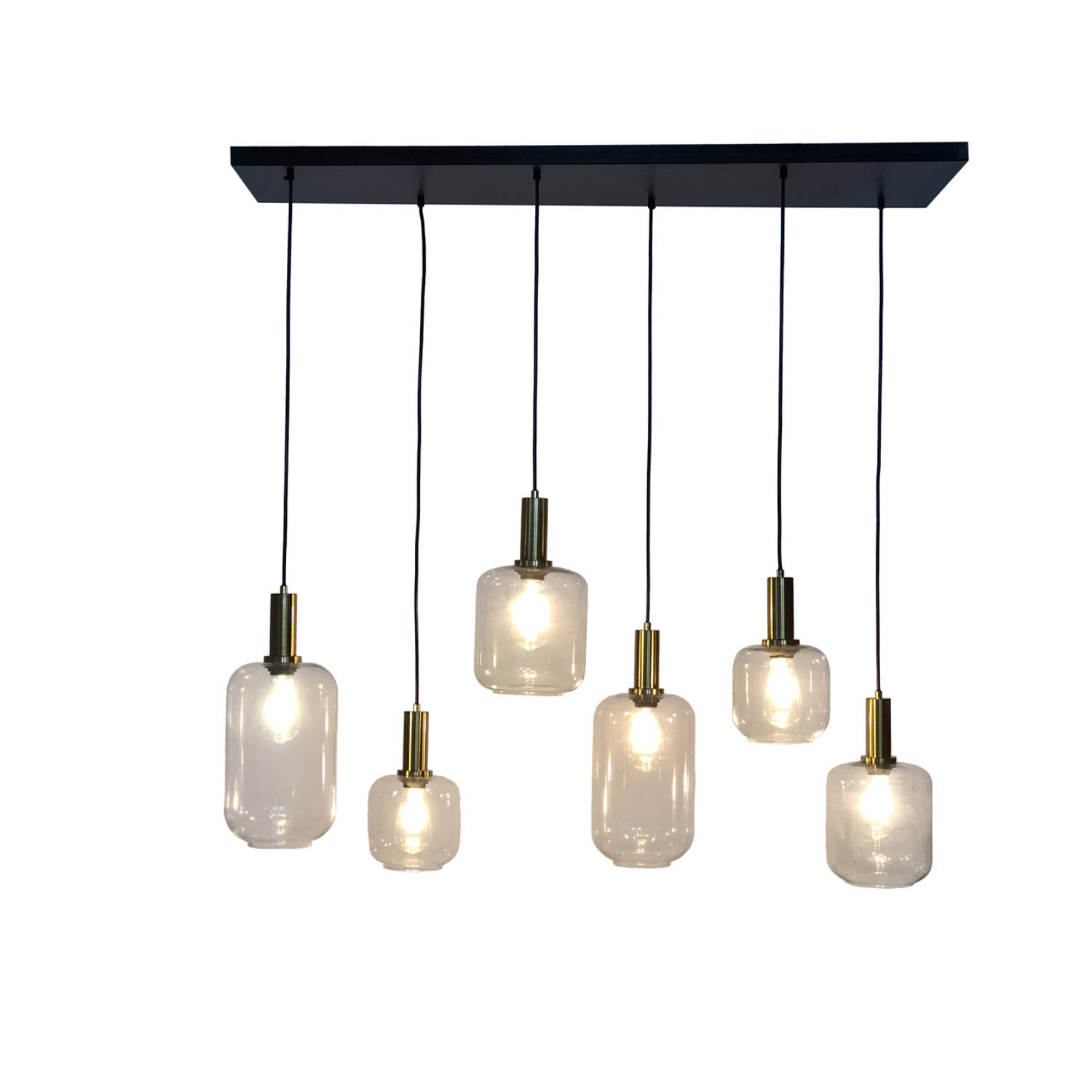 Industriële hanglamp 6 lichts Semmy