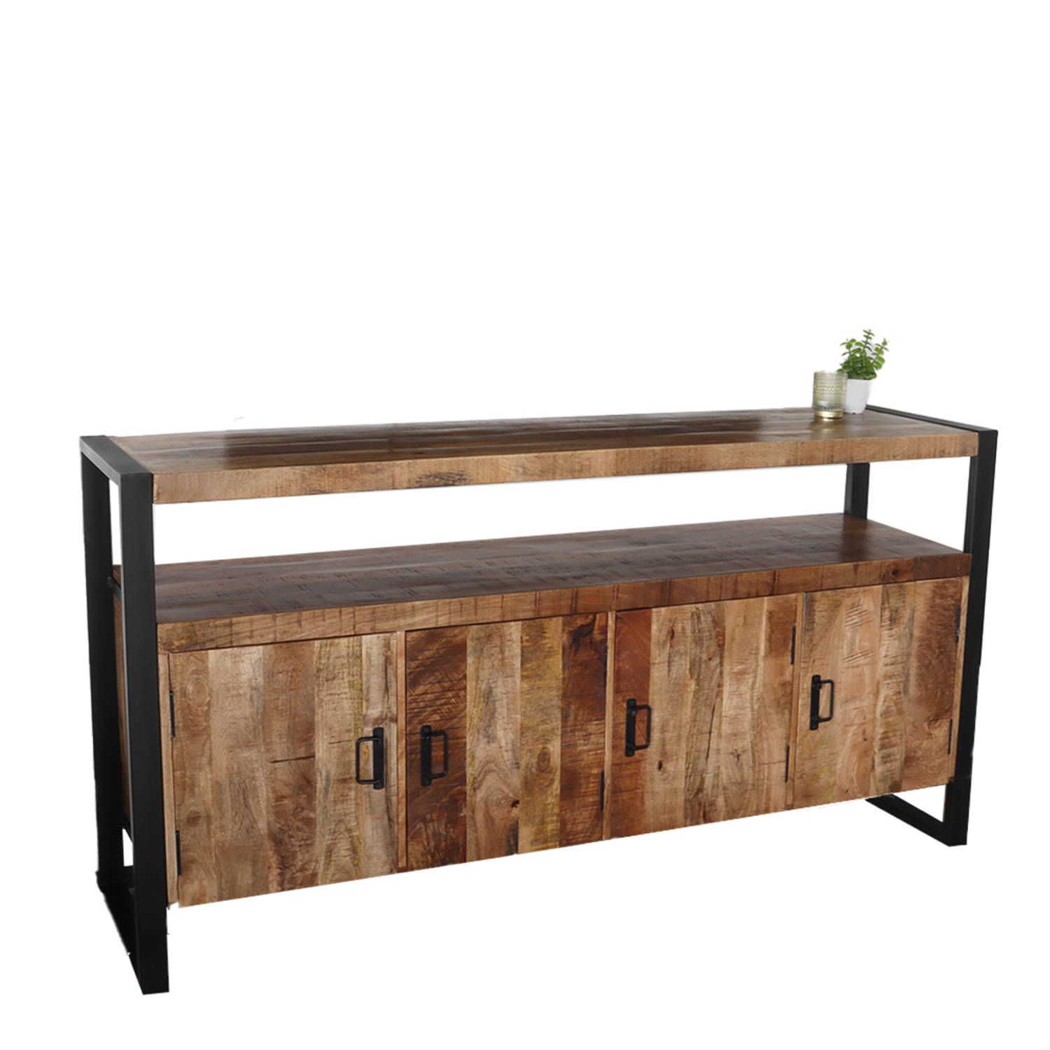 TV meubel mangohout Maudy 175cm industrieel duurzaam massief hout