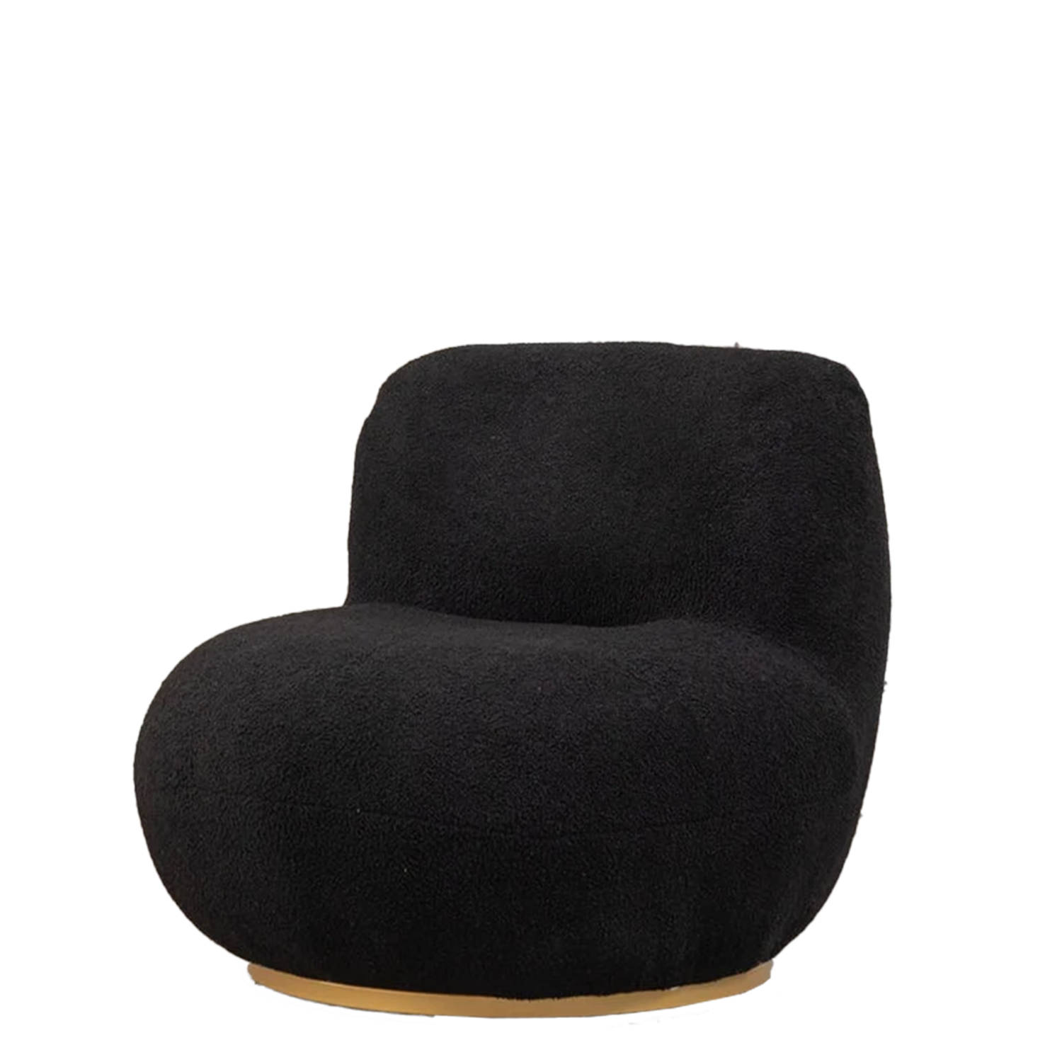 Draai fauteuil Teddy zwart draaibare fauteuil