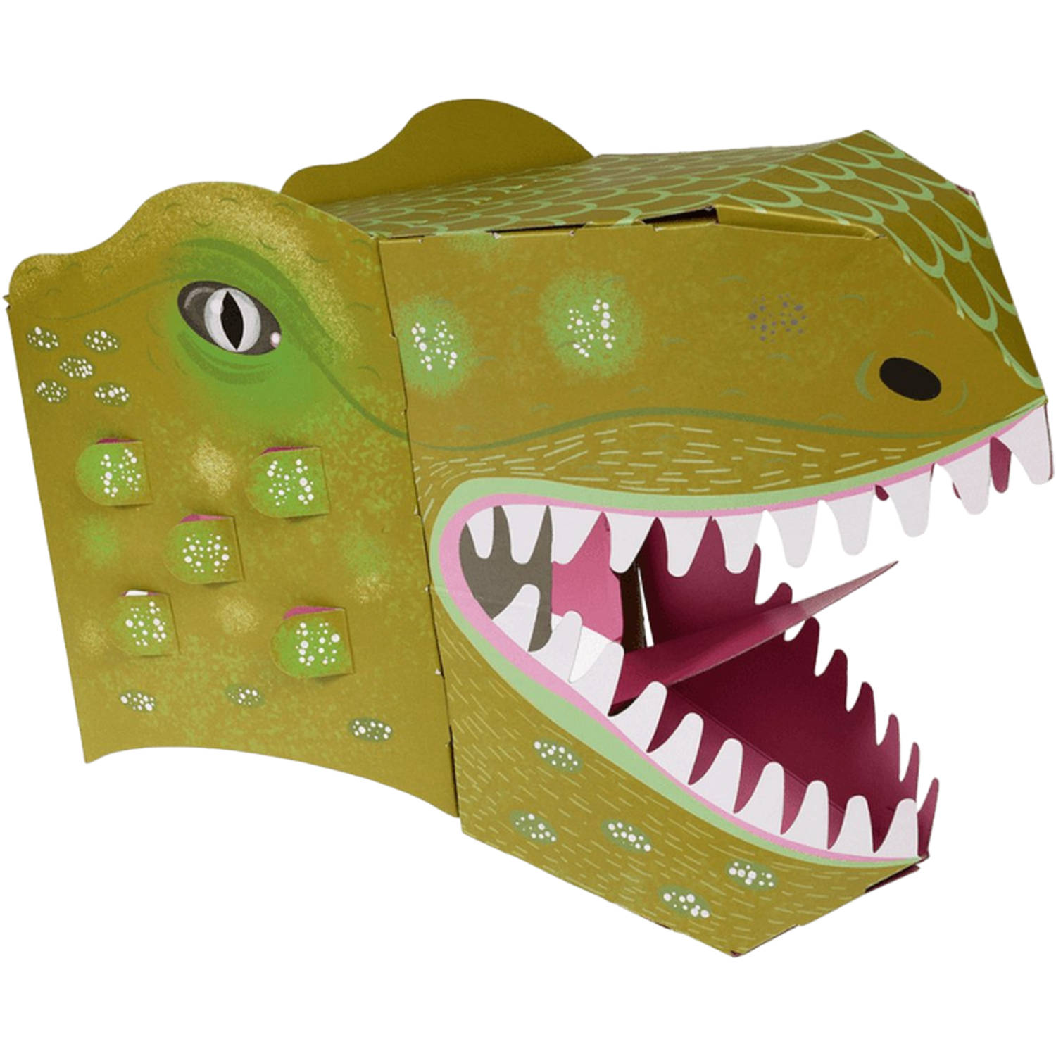 Dinosaurus hoofd - T-rex - masker - Halloween - thema feest - Tyrannosaurus Rex - dinosauruskop - diy - knutselen