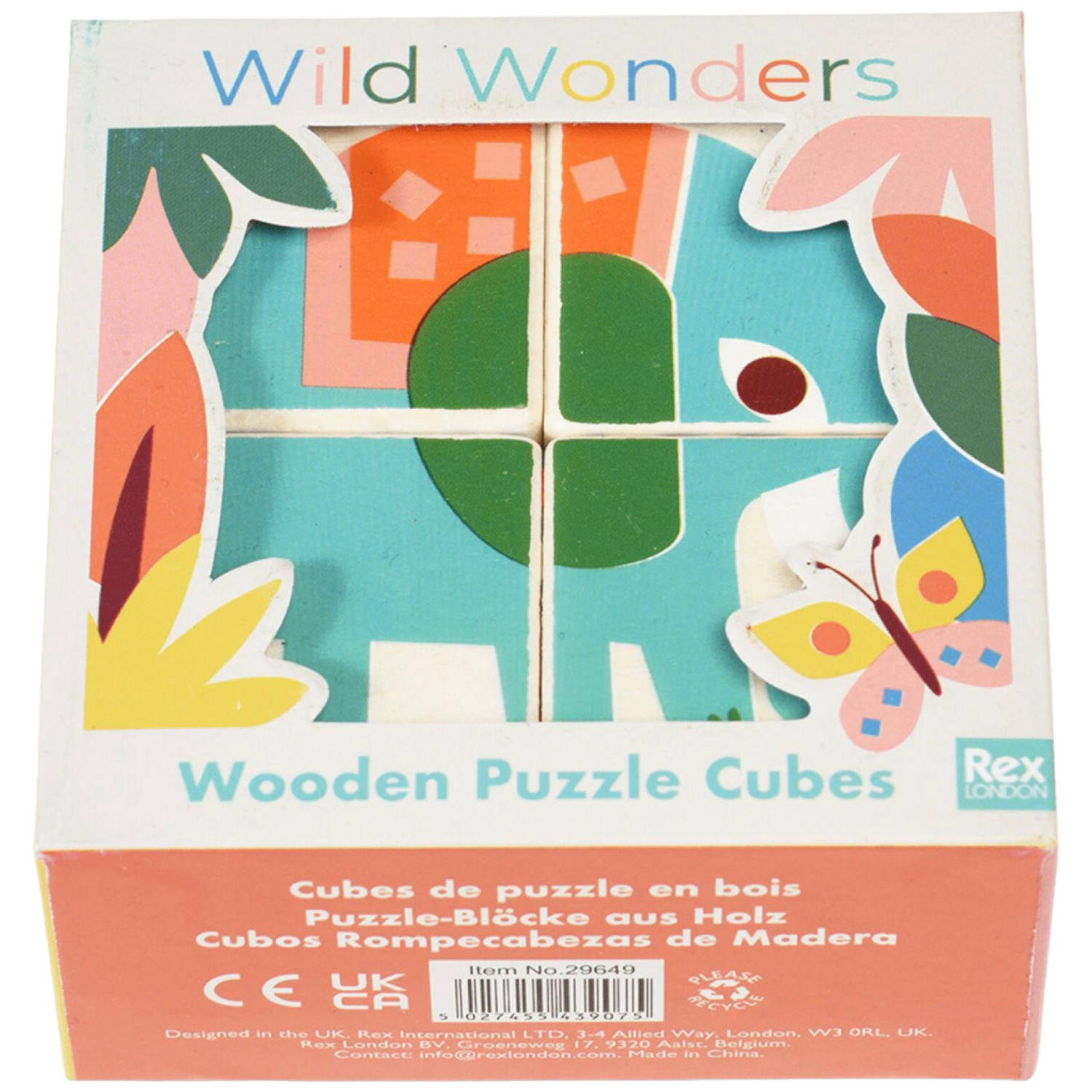 Rex london houten blokpuzzel wild wonders