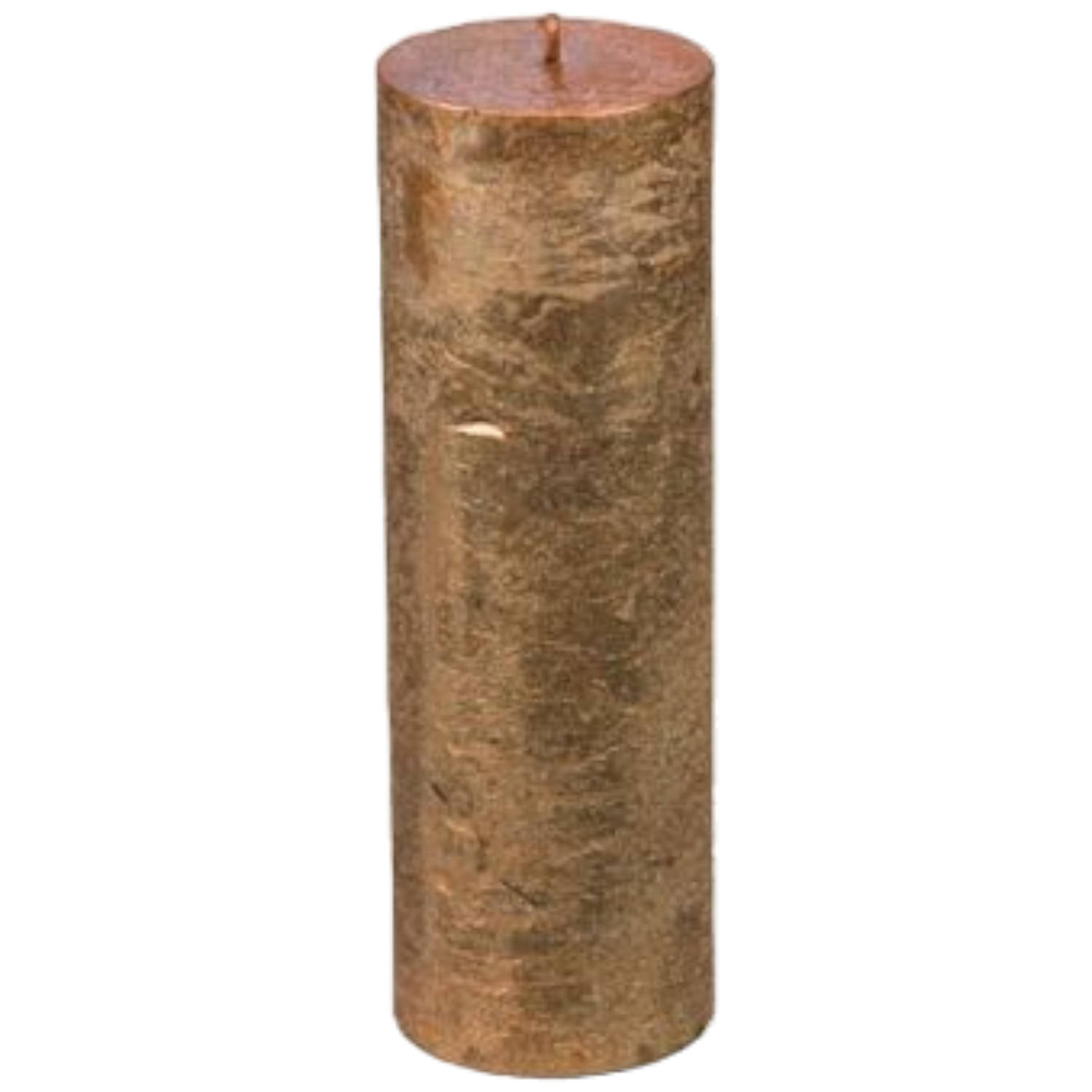Branded by kaarsen pillar ø5cm x 15cm copper set van 9