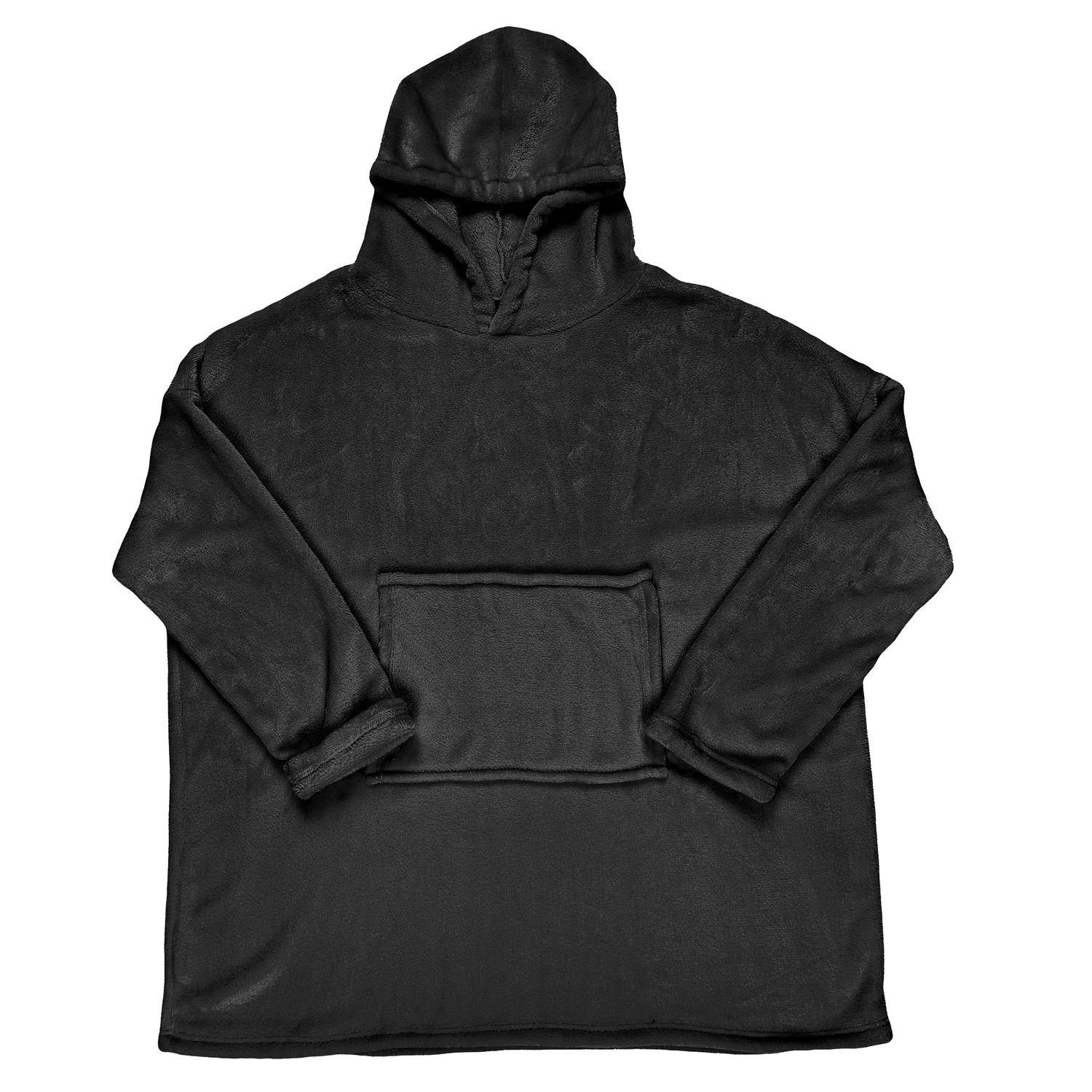 CASA DI ELTURO Flanellen fleece Oversized Hoodie plaid Zwart One Size