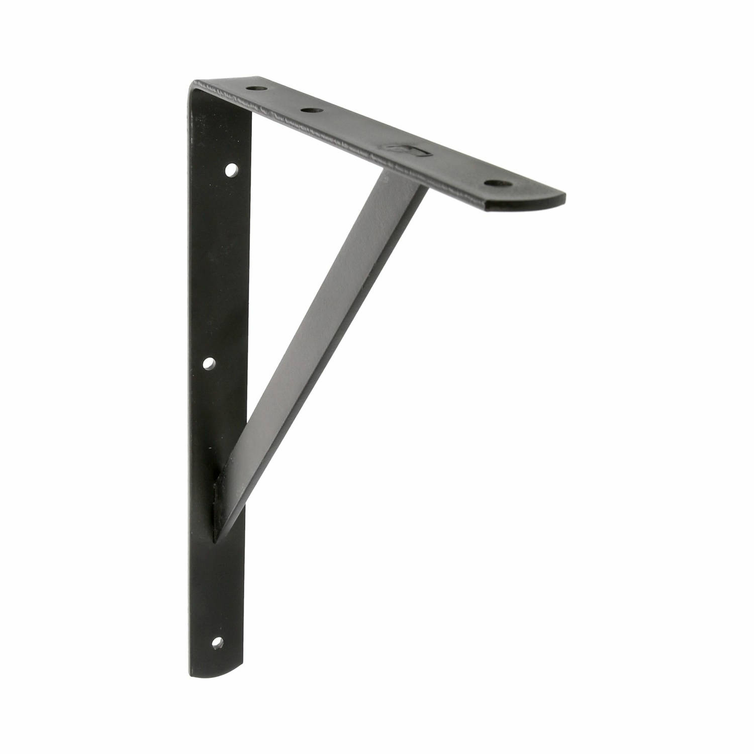 AMIG Plankdrager/planksteun van metaal - gelakt zwart - H300 x B225 mm - boekenplank steunen - tot 260 kg