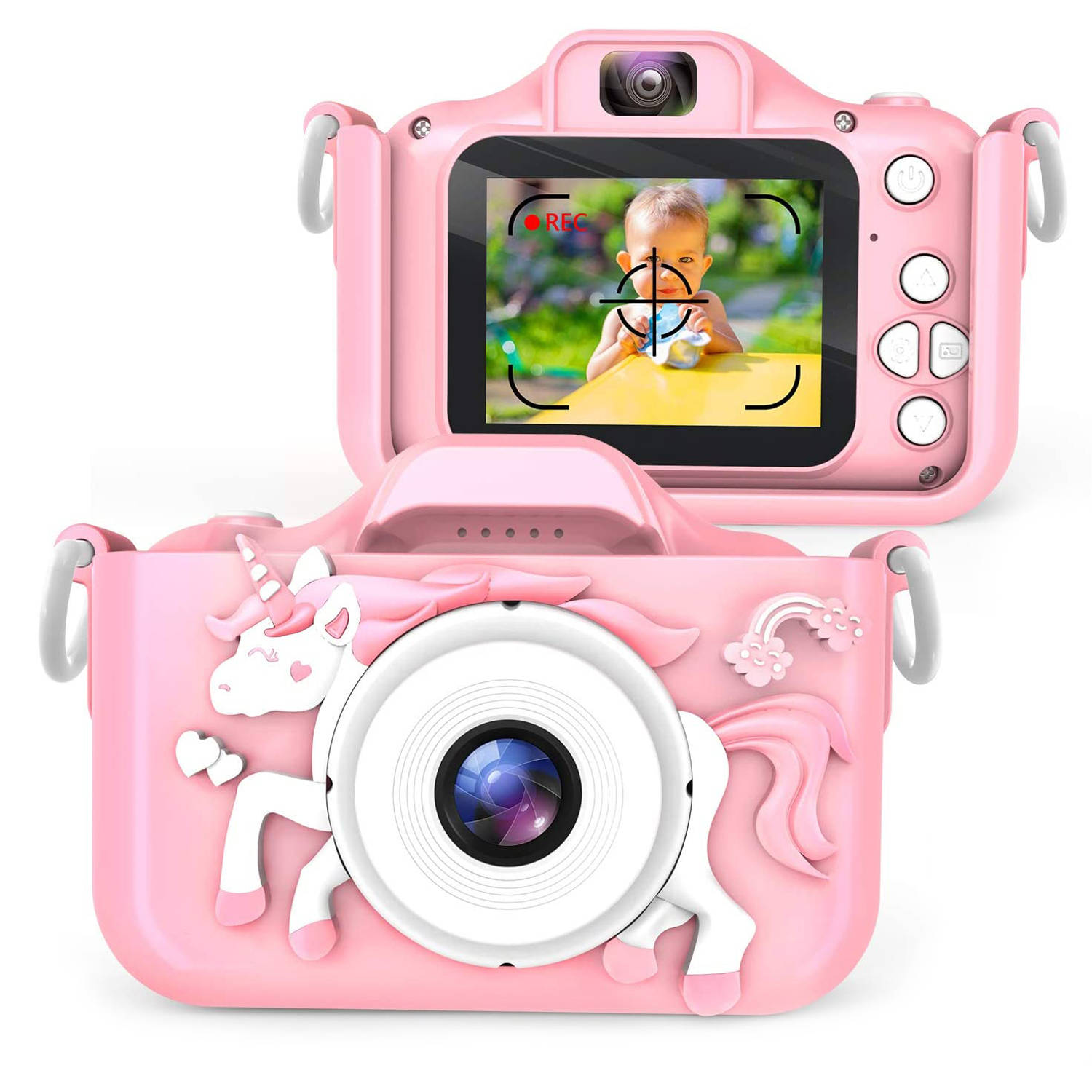 Digitale Kindercamera Incl. 32gb geheugenkaart - Dual camera - Foto en Videofunctie - Kinderfototoestel - Vlog en Selfie Camera - Speelgoedcamera