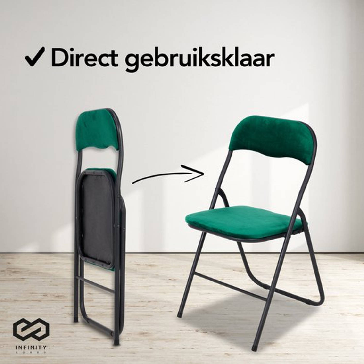 Infinity Goods Klapstoelen Set Van Vouwstoelen Fluweel