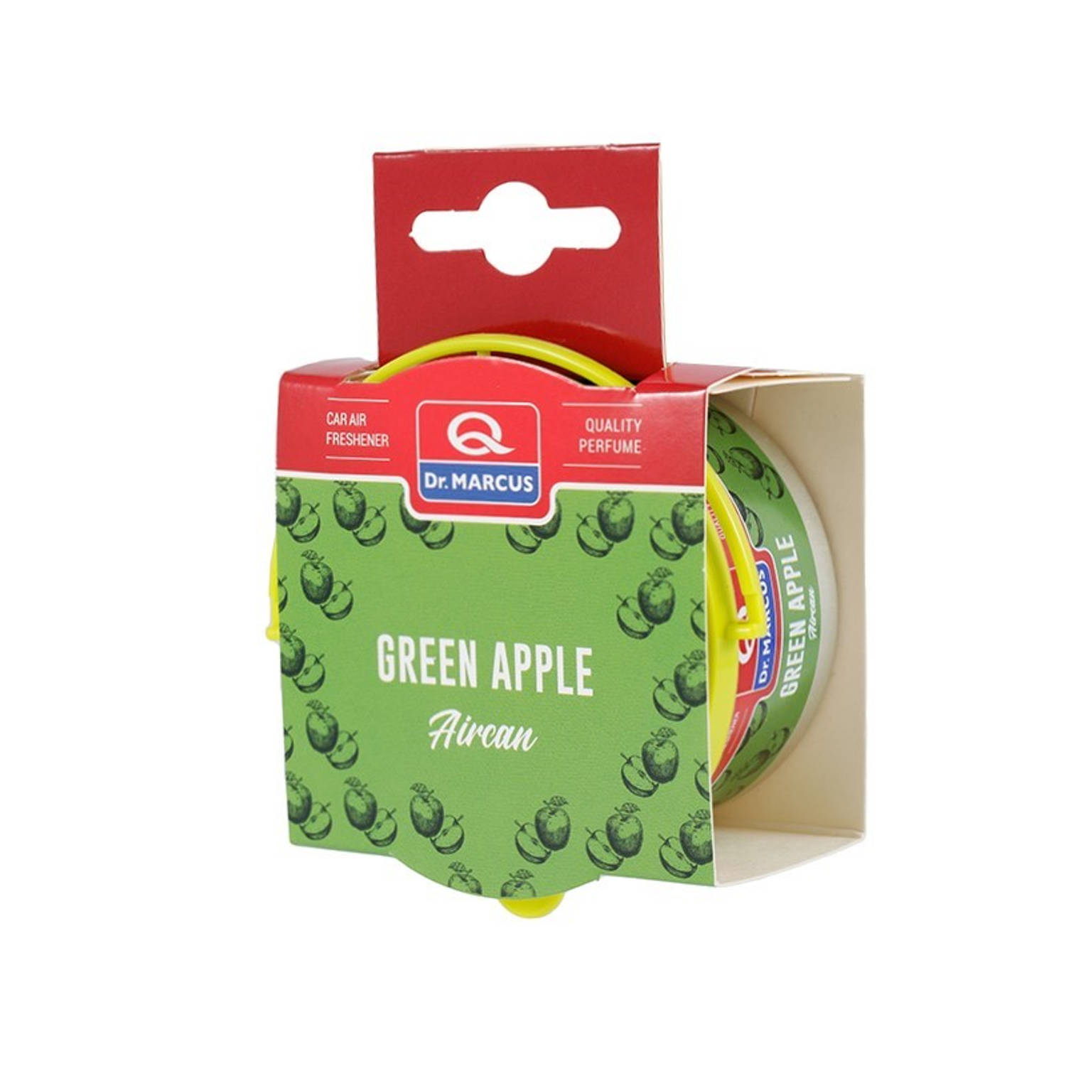 Dr. Marcus Aircan Green Apple luchtverfrisser met neutrafresh technologie - Autogeurtje voor in de auto, thuis of kantoor - Tot 60 dagen geurverspreiding 40 gram