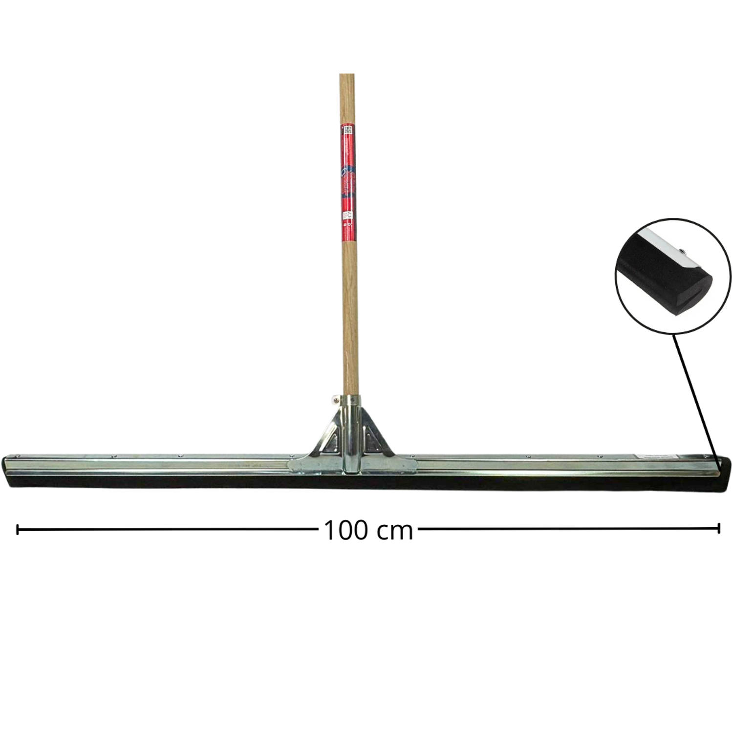 Synx Tools 100cm Vloertrekker met steel 150 cm Zwart 100 cm Trekkers-moppen Dweilen vloerwisser met 