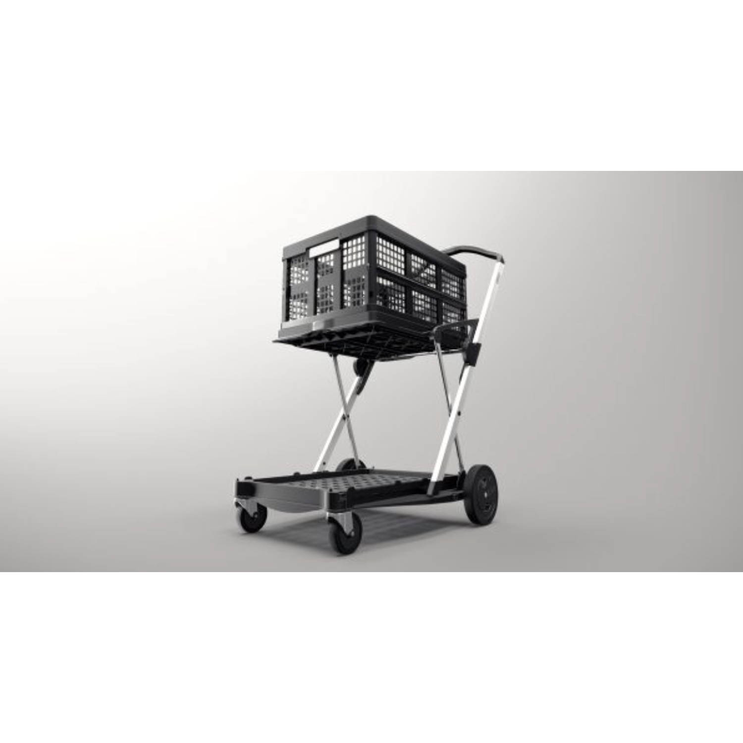 Clax trolley inclusief vouwkrat Zwart
