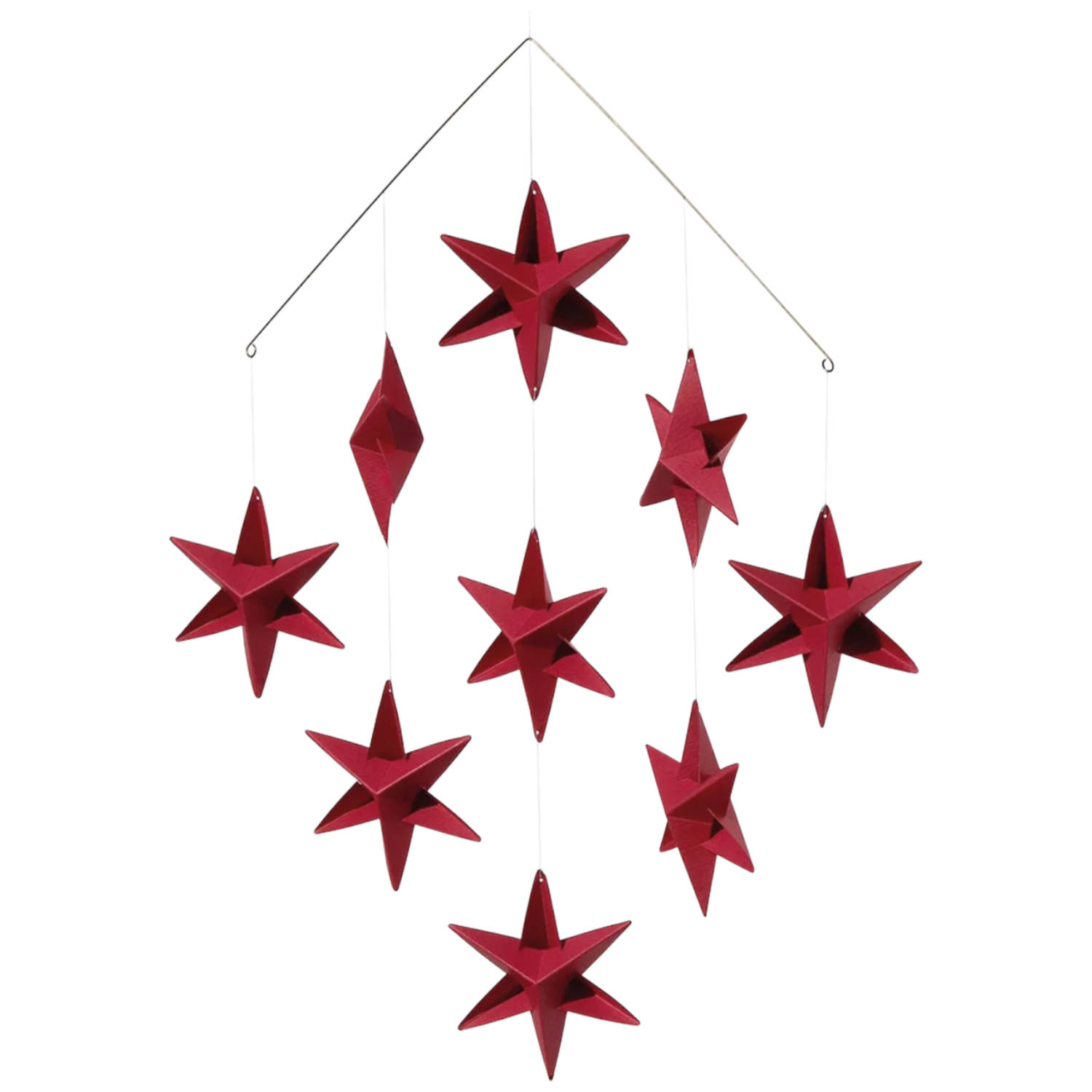 Livingly mobiel met papieren sterren haakon rood
