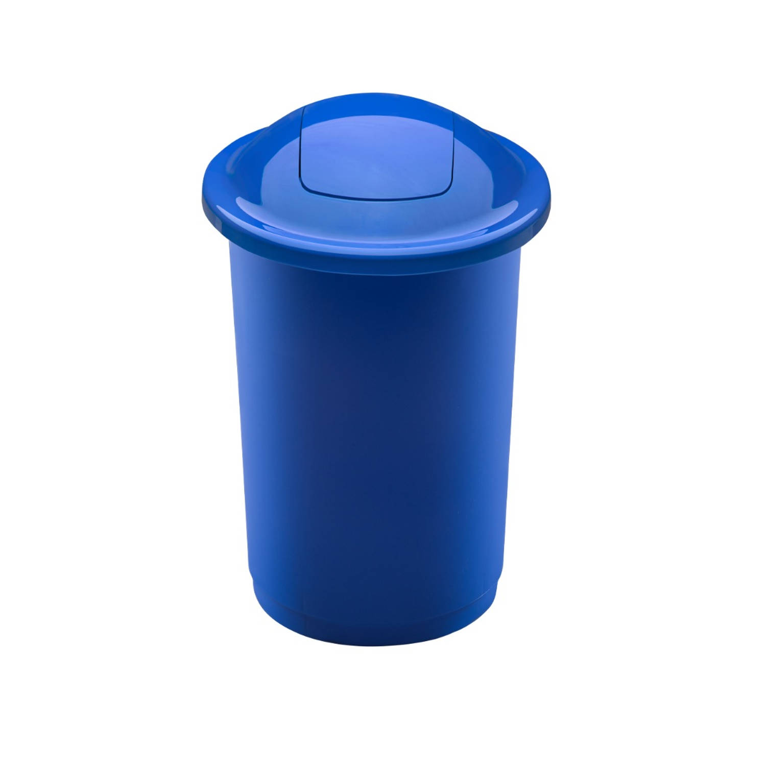 Plafor Top Bin, Prullenbak voor afvalscheiding - 50L – Blauw- Afvalbak voor gemakkelijk Afval Scheiden en Recycling - Afvalemmer - Vuilnisbak voor Huishouden, Keuken en Kantoor - A
