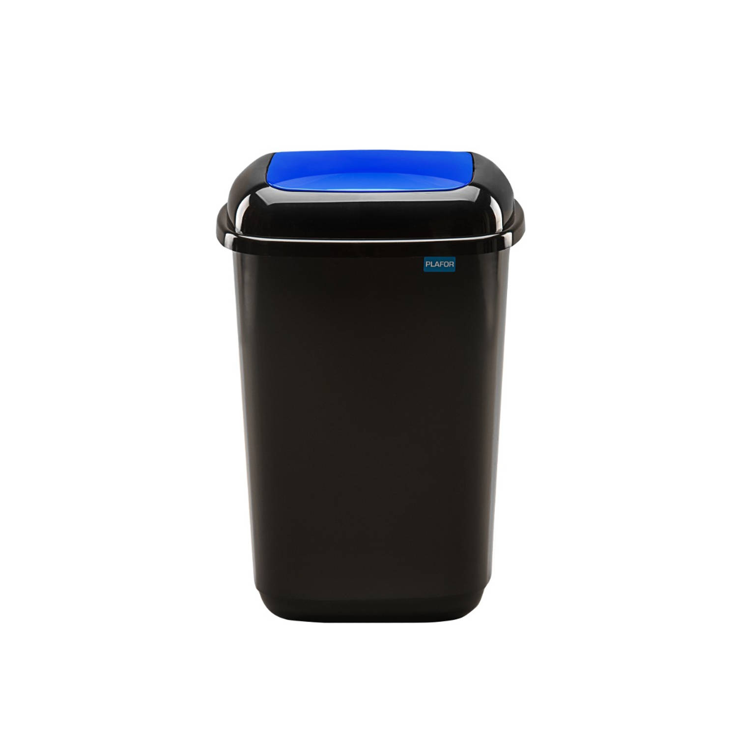Plafor Quatro Bin, Prullenbak voor afvalscheiding - 45L – Blauw/Zwart - Afvalbak voor gemakkelijk Afval Scheiden en Recycling - Afvalemmer - Vuilnisbak voor Huishouden, Keuken en K