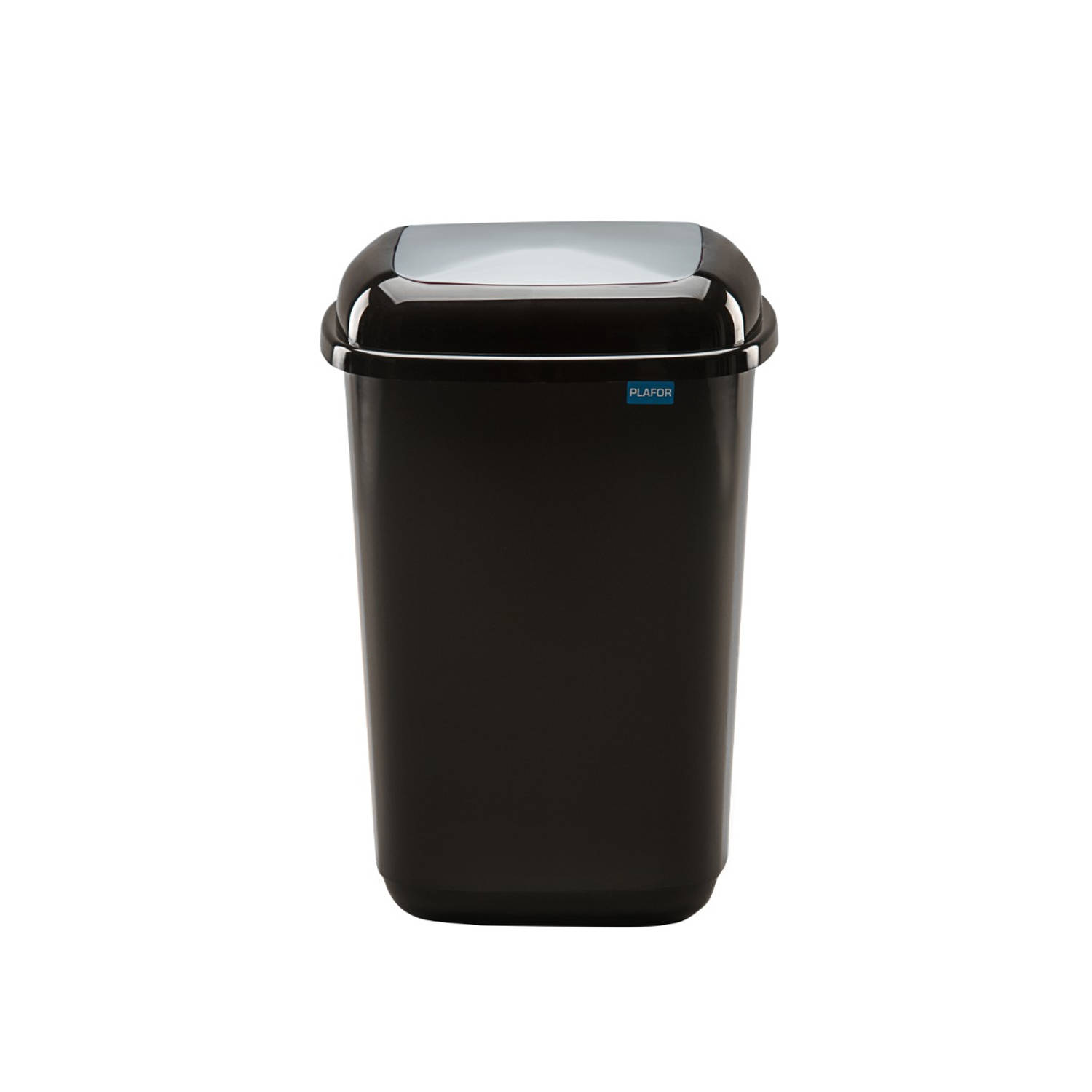 Plafor Quatro Bin, Prullenbak voor afvalscheiding - 45L – Zilver/Zwart - Afvalbak voor gemakkelijk Afval Scheiden en Recycling - Afvalemmer - Vuilnisbak voor Huishouden, Keuken en