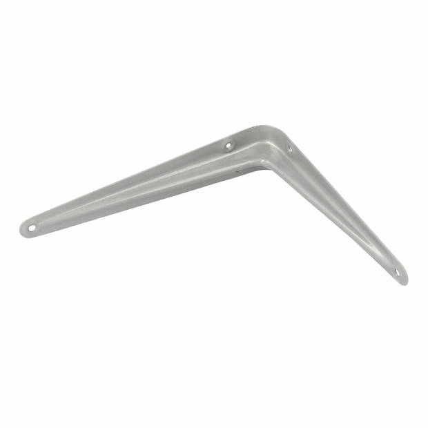 AMIG Plankdrager/planksteun van metaal - gelakt zilver - H225 x B200 mm - Plankdragers