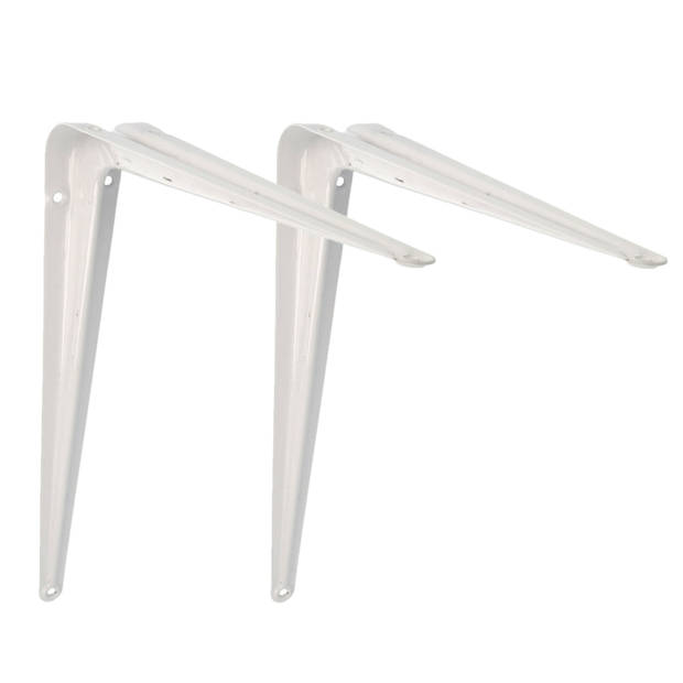 AMIG Plankdrager/planksteun van metaal - gelakt wit - H350 x B300 mm - Plankdragers