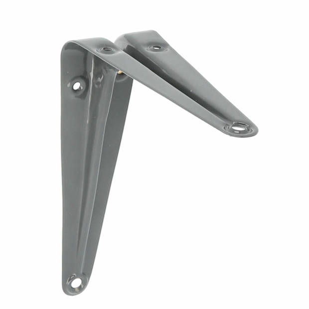 AMIG Plankdrager/planksteun van metaal - gelakt grijs - 100 x 125 mm - Plankdragers
