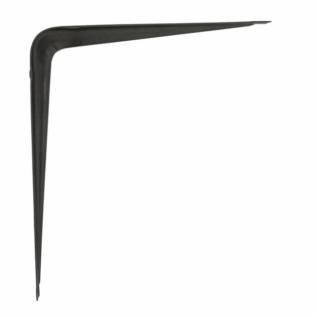 AMIG Plankdrager/planksteun van metaal - gelakt zwart - H175 x B150 mm - Plankdragers